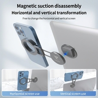 Support magnétique pliable double face en alliage d'aluminium, le plus vendu, pour ordinateur portable, double écran, bureau et support de bureau