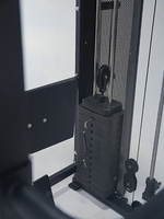 Machine Smith multifonctionnelle pour la maison, rack de musculation, entraîneur fonctionnel, pile de poids double 70 kg, équipement de gym commercial