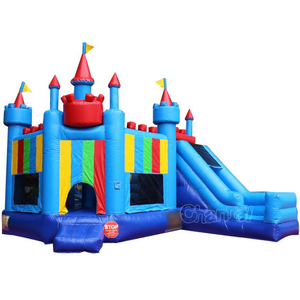 Toboggan gonflable de château de forêt de jungle parcours d'obstacles gonflable <span class=keywords><strong>lit</strong></span> de saut pull gonflable commercial toboggan sec toboggans - Product Image 6