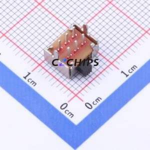 SK-22D03-G020 Slide Switch Bent Lead Through Hole-8P,8.6x4.7mm Switch Double Pole Double Throw Rectangle Pin Header PC Pin 8.8mm - Product Image 1