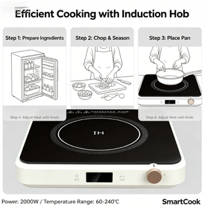 Table de cuisson à induction hybride 1800W à bouton tactile, plaque vitrocéramique durable de qualité A pour les familles africaines et les petits vendeurs de nourriture (<span class=keywords><strong>vente</strong></span> en gros) - Product Image 4