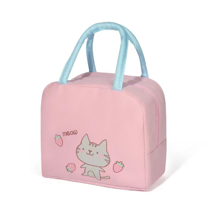 Женские новые модели 2022-2023, Портативная сумка для ланча из алюминиевой фольги с милым рисунком кошки и животного, водонепроницаемая изолированная сумка-холодильник