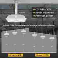 Lampu Kanopi LED 100W/80W/60W TUNABLE CCT 4.5/5/5.7K 100-277VAC DENGAN FOTOSEL TERINTEGRASI Perlengkapan Luar Ruangan Komersial