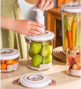 Conteneur de rangement alimentaire de cuisine hermétique, écologique, moulé par injection en PP, scellé sous vide manuel, de haute qualité, en gros - Product Image 1