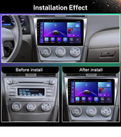 Autoradio tactile 10 pouces 2 Din 4G LTE GPS Navigation Android Auto Carplay pour Toyota Camry 2006~2011