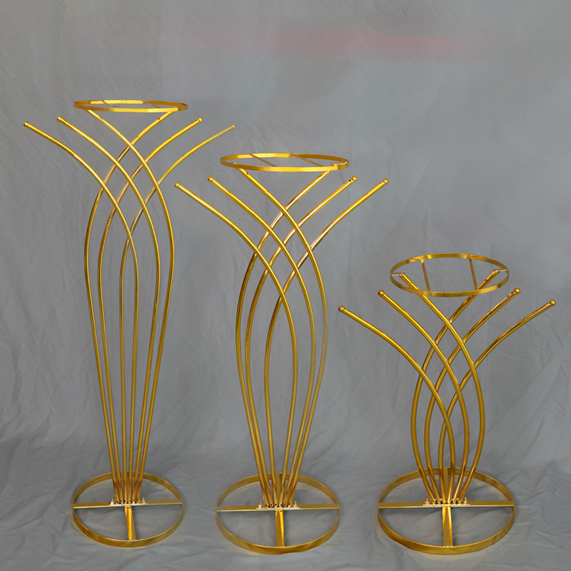 New wedding props iron flower stand wedding decoration metal table vase