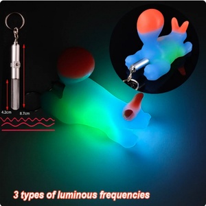 Amazon Hot Sale Vibrador de silicona con forma de gato azul, juguete sexual para adultos, lindo llavero con grandes colas, estimulador vaginal y anal, masajeador. - Product Image 3