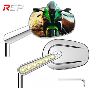 Chrome Led Gương chiếu hậu cho Harley Davidson xe máy hợp kim nhôm nhà ở với tín hiệu lần lượt ánh sáng không thấm nước 8 mét núi - Product Image 3