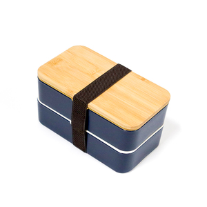 Custom Plastic PP Picnic Box with Leakproof Bamboo Fiber <strong>Cover</strong> Heatable Adult and Children's <strong>Lunchbox</strong> - Product Image 4