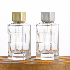 Thickened Transparent Glass <b>Perfume</b> <b>Bottle</b> with Thick Base, Square Refillable Cosmetic <b>Sample</b> <b>Bottle</b> - Product Image 1