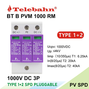 Parafoudre DC 150V Telebahn T1+T2 3P <span class=keywords><strong>DPS</strong></span> pour systèmes photovoltaïques - Product Image 5