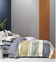Housse de couette en coton imprimé de taille personnalisée Ensembles de draps de lit Ensembles de draps housse avec taies d'oreiller