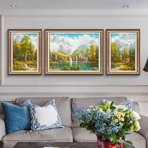 3 pièces de peintures montagne lac paysage salon grandes peintures murales pour la décoration de la maison - Product Image 6