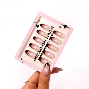 Faux ongles réutilisables à presser avec logo personnalisé, colle à ongles pour faux ongles, faux ongles effet œil de chat, fournitures pour ongles français. - Product Image 4