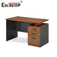 Bureau de Négociation Commercial Ekintop Économique avec 3 Tiroirs de Rangement, Table d'Écriture pour Ordinateur