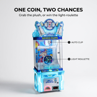 Machine à pinces à 48 pinces, coque rotomoulée, machine d'arcade, machine à pinces à deuxième chance, distributeur de capsules de jouets, à monnayeur