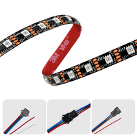 Éclairage décoratif GS8208 RGB 12V Bande lumineuse LED avec données et horloge, éclairage LED adressable pour éclairages de scène, lumières nocturnes