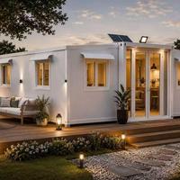 Maisons conteneurs modulaires préfabriquées 20 pieds 40 pieds extensibles, design moderne du milieu du siècle, respirantes