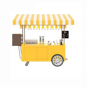 Carrello Mobile per Alimenti con Ruote, Carretto Ambulante da Esterno in Acciaio Inossidabile Multifunzionale a 4 Ruote, Macchina per Gelato Soft da 2,1 M - Product Image 6