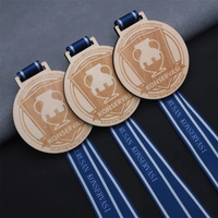 Médaille en bois de bambou creux personnalisée, gravée au laser, impression typographique, écologique, pour marathon, course à pied, récompense sportive, sur mesure