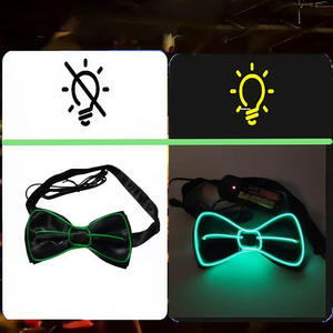 Prix d'usine, vente chaude, nœuds papillon lumineux LED EL Wire, accessoires de costume de fête <span class=keywords><strong>pour</strong></span> hommes, cadeau de Noël, décoration de mariage - Product Image 4