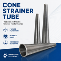 Tube filtrant conique à fentes continues en acier inoxydable 316, résistant aux acides et aux alcalis, pour eau salée et saumure