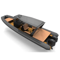 Bateaux de patrouille 10.5m en aluminium nervuré RHIB 1050 Orca Hypalon bon marché