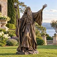 Statue de Merlin en bronze, fabricant de sculptures en bronze sur mesure