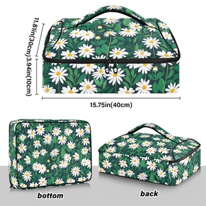 Bolsa Térmica Aislante de Aluminio con Diseño Floral Hawaiano Personalizado para Transporte de Pizzas, Cazuelas y Otros Alimentos - Product Image 3