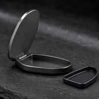 Boîte à baume à lèvres moderne en alliage de zinc poli, avec couvercle coulissant, pour parfum solide, ouverture magnétique, vente en gros, fabrication sur mesure