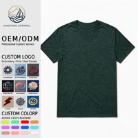 Camiseta de Algodón Pima 100% de 200GSM con Hilo Melange y Textura Jaspeada para Hombre, Diseño Personalizado, Casual, Uso Diario, Venta al por Mayor, Lisa
