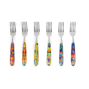 Set di posate Excelsa 24 pezzi, design floreale messicano, coltello, forchetta e cucchiaio in acciaio inossidabile, lavabili in lavastoviglie, manico in resina - Product Image 2