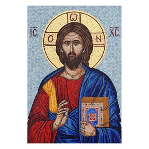 Mosaïque murale religieuse personnalisée en verre, motif Jésus Vierge Marie, pour église et cathédrale - Product Image 4