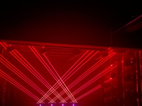 Barre de lumière laser à 6 têtes en aluminium E27 RVB pleine couleur, contrôlée par DMX512, pour DJ, hôtels et KTV