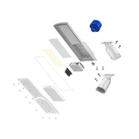 Module d'éclairage LED en aluminium, puce SMD, cellule photoélectrique, IP67, éclairage public extérieur, module d'éclairage de rue LED