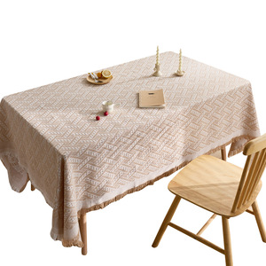 Français Ins Style Moderne Tissé Coton Lin Jacquard Géométrique Résistant À L'huile Gland Nappe Lumière Luxe Ambient Photo Décoratif - Product Image 5