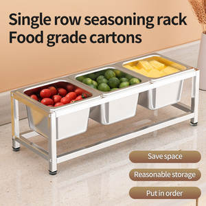 ชั้นวางเครื่องปรุงยงคัง 16 แถว แบบแบนสี่เหลี่ยมพร้อมฝาปิด ป้องกันแบคทีเรีย กันความชื้น สำหรับร้านชานม ชั้นวางแบบระบายน้ำ - Product Image 2