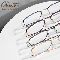 Montures de lunettes optiques en titane pour hommes, design original premium, logo personnalisé, fines, pour la vente de lunettes médicales
