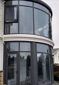 Bedroom Aluminium Casement Window Open <b>Swing</b> In,Top Quality <b>Sliding</b> Curved Corner Window With Arc Glass - Product Image 6