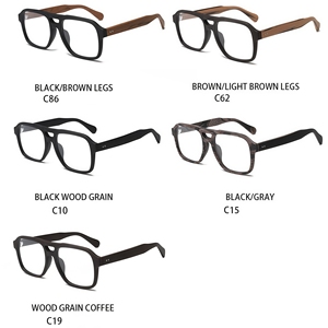 กรอบแว่นตาอะซิเตททรงสี่เหลี่ยม แฟชั่น OEM ODM ป้องกันแสงสีฟ้า สำหรับทุกเพศทุกวัย - Product Image 6