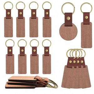 Porte-clés personnalisés en métal de qualité, accessoire cadeau pour amoureux, porte-clés promotionnels faits à la main en hêtre et bambou avec mousquetons - Product Image 3