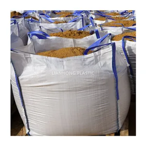 1 Ton PP Tas Anyaman Massal 1000Kg PP Tas Pasir Konstruksi Karung Super Bangunan Batu Pasir PP Tas Massal