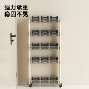Multi Layer Storage Rack With <b>Drain</b> Holes For <b>Bathroom</b> Kitchen Bedroom L Size Stackable Modern Design - Product Image 3
