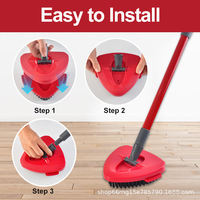 Mise à niveau de la brosse à récurer Spin Mop Scrub Brush Replace Heads Compatible avec O Cedar EasyWring 1 Tank System