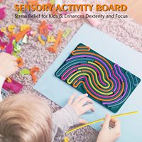 Planche d'activités sensorielles à double face en silicone pour enfants, best-seller, pour calmer les enfants