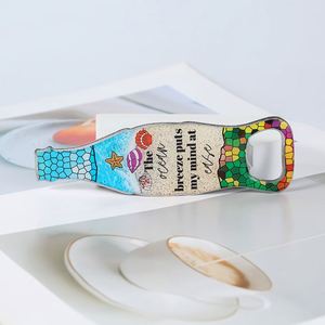 Décapsuleur aimanté en métal personnalisé pour réfrigérateur, souvenir touristique de ville, vente en gros - Product Image 1