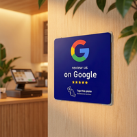 Plaque NFC en PVC en gros pour avis Google, autocollant de table avec code QR pour menu de restaurant, Instagram, Facebook, WhatsApp, LinkedIn