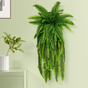 Plante artificielle de fougère persane, feuilles en soie, décoration suspendue, verdure intérieure et extérieure, 18 feuilles, fougères simulées, style tropical - Product Image 3