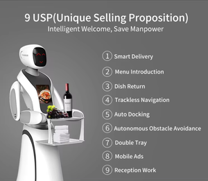 Robot Camarero Inteligente Janz Amy 2026 con Carga Automática para Restaurantes, Robot Humanoide de Entrega de Alimentos con Navegación Lidar, Diálogo por Voz y Servicio de Catering - Product Image 6