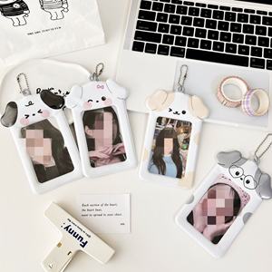 Porte-clés Cadre <span class=keywords><strong>Photo</strong></span> Acrylique 3 Pouces Motif Chien de Dessin Animé Mignon, Pendentif pour Album Kpop, Porte-clés <span class=keywords><strong>Photo</strong></span>, Étui de Protection pour Carte <span class=keywords><strong>d</strong></span>'<span class=keywords><strong>Identité</strong></span> - Product Image 3